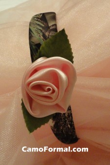 Girls Covered Headband with Rose