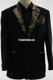 * Camo Trimmed Tuxedo Jacket and Pants