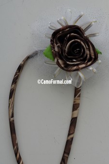 Corsage, 1 Rose With Ribbon and Tulle
