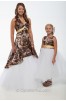 Realtree MAX-4 and Canary  - 3659M dress over Circle Net Skirt  with 5602 "Morgan" flower-girl dress 